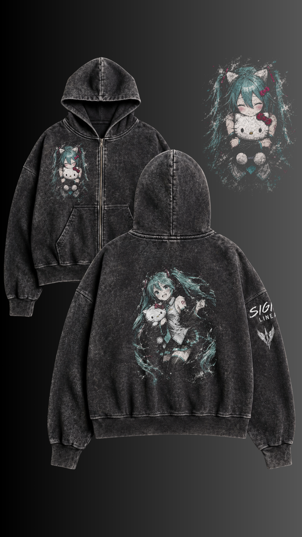Boxy fit Miku x HK